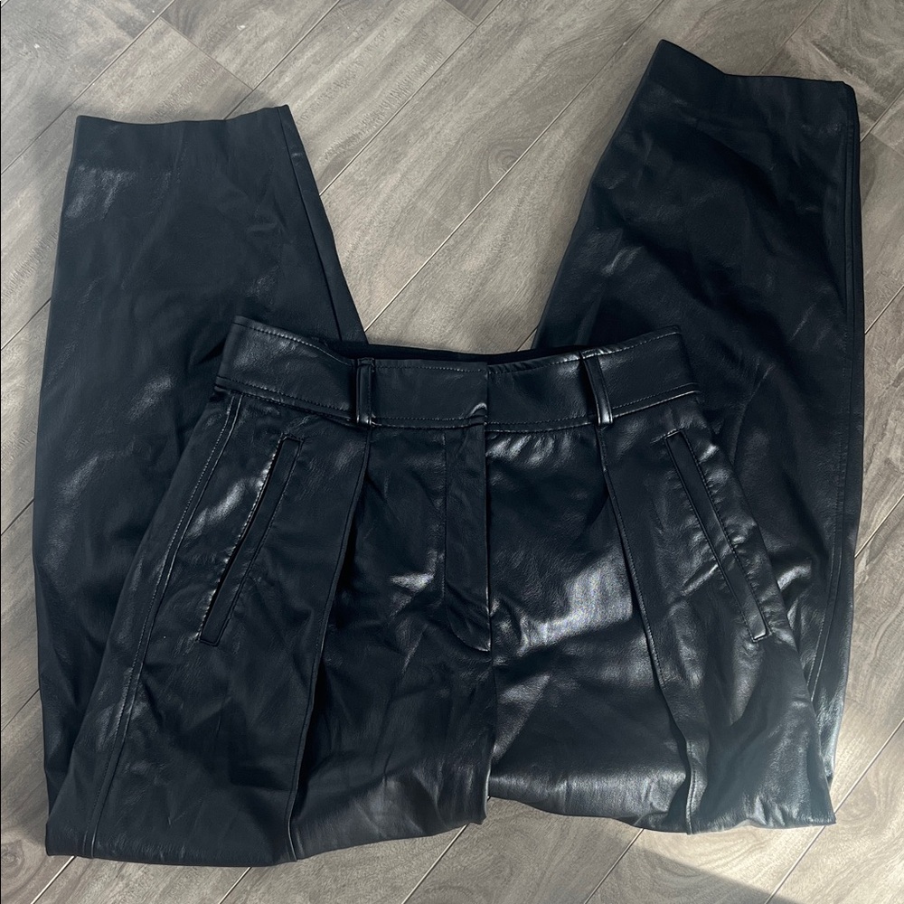 Babaton Aritzia Shiny Black Pants